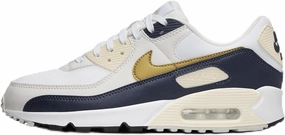 Nike Air Max 90 Next Nature Women's Shoes (HF3444-100, White/Obsidian/Coconut Milk/Metallic Gold) Size 10