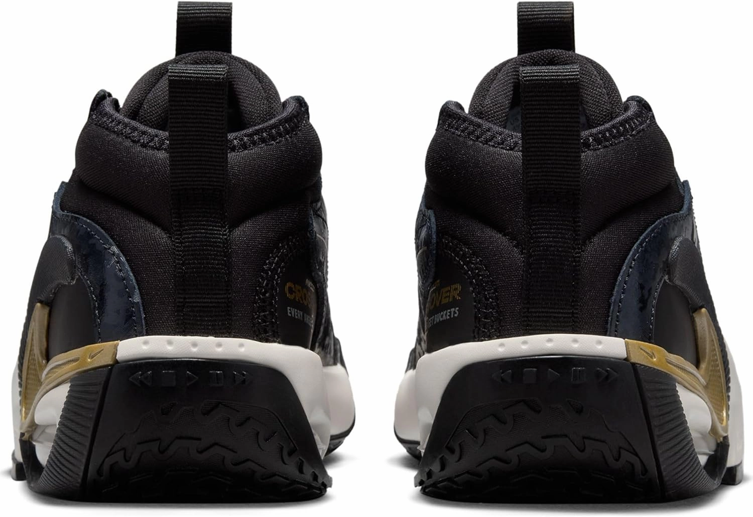 Nike Air Zoom Crossover 2 Big Kids' Basketball Shoes (FZ7312-001, Black/Pale Ivory/Metallic Gold)