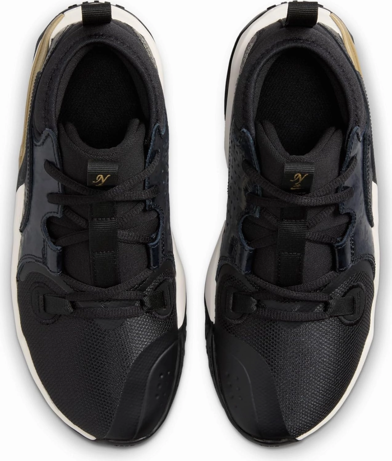Nike Air Zoom Crossover 2 Big Kids' Basketball Shoes (FZ7312-001, Black/Pale Ivory/Metallic Gold)