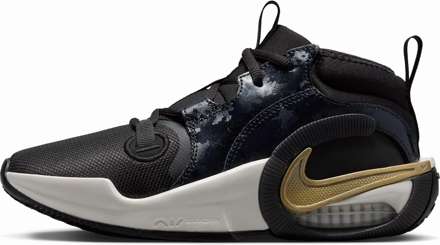 Nike Air Zoom Crossover 2 Big Kids' Basketball Shoes (FZ7312-001, Black/Pale Ivory/Metallic Gold)
