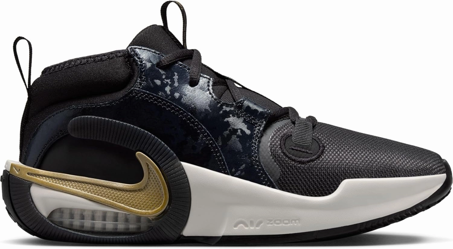 Nike Air Zoom Crossover 2 Big Kids' Basketball Shoes (FZ7312-001, Black/Pale Ivory/Metallic Gold)