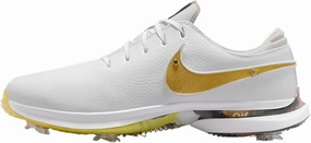 Nike Air Zoom Victory Tour 3 NRG Golf Shoes (FJ2241-101, White/Pale Grey/Light Bone/Metallic Gold)