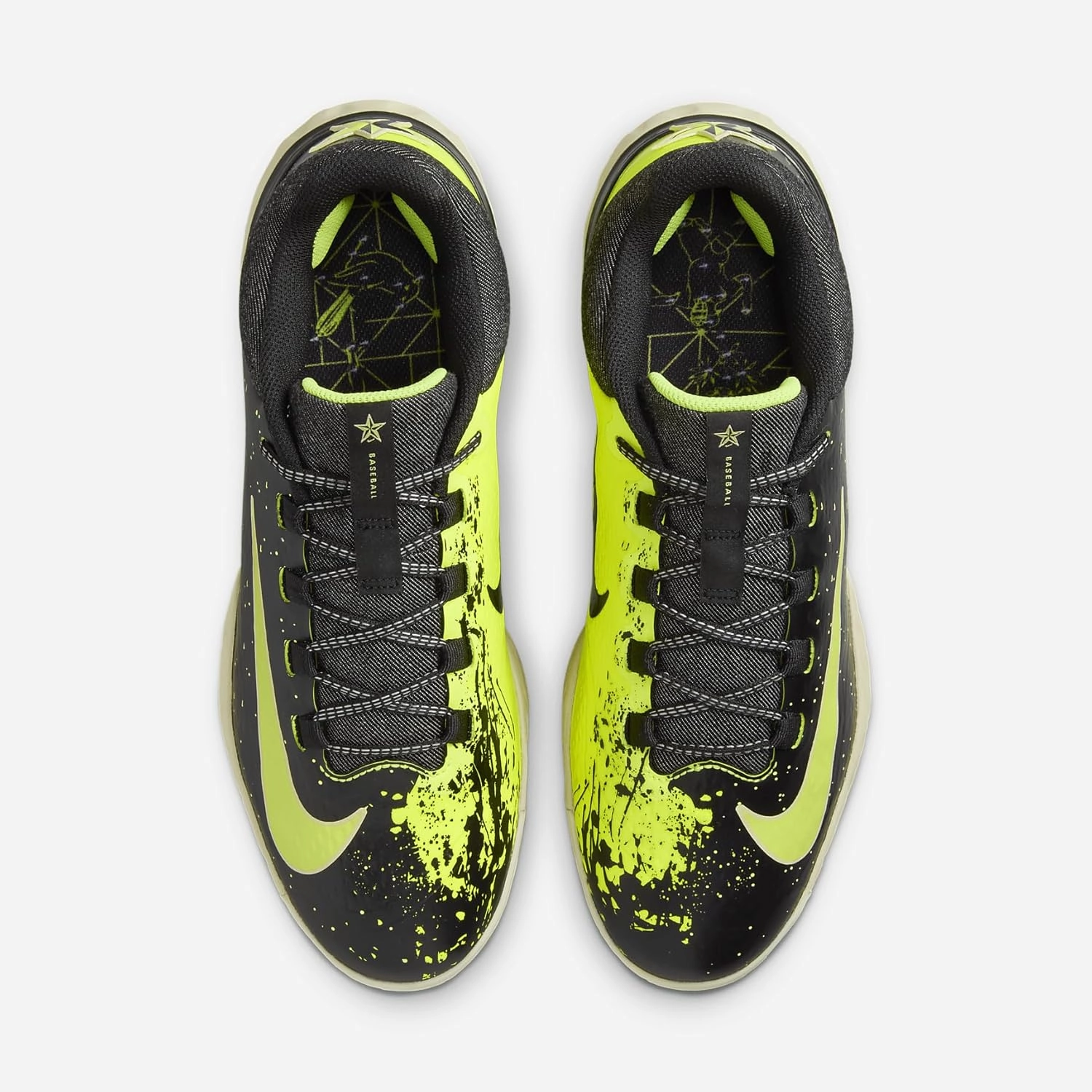 Nike Alpha Huarache Elite 4 Low MCS JRD Baseball Cleats (FZ1362-400, Midnight Navy/Midnight Navy/Metallic Gold)