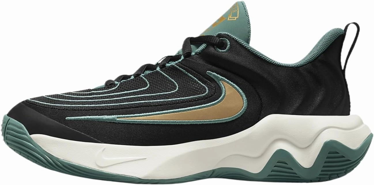 Nike Giannis Immortality 4 Big Kids' Basketball Shoes (HV9127-001, Black/Bicoastal/Pale Ivory/Metallic Gold)