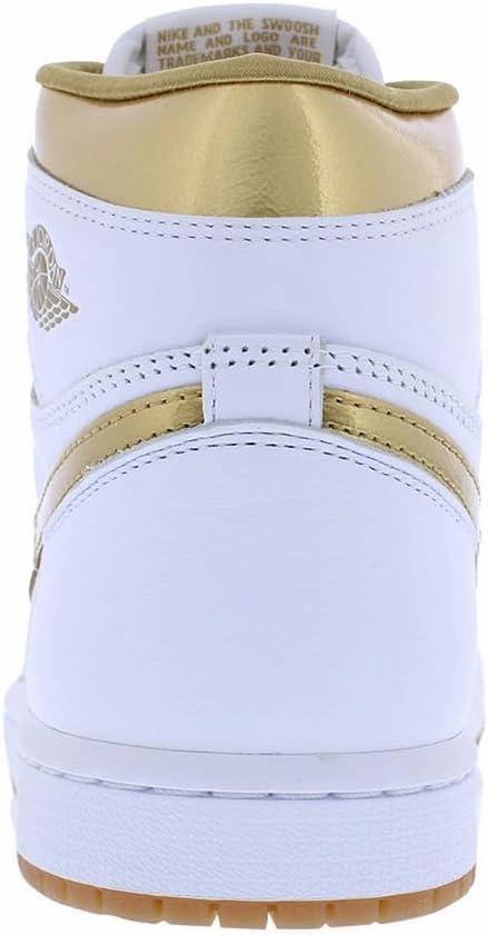 Nike Jordan 1 Retro Hi OG Women's Shoes (FD2596-107, White/Metallic Gold/Gum Light Brown)