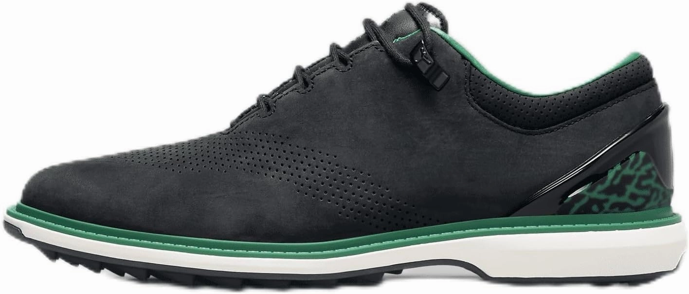 NIKE Jordan ADG 4 x Eastside Golf Men's Golf Shoes (FJ0850-001, Black/White/Metallic Gold/Malachite) Size 7.5