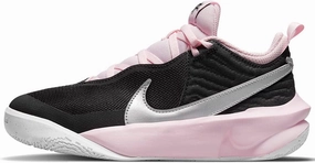 Nike Kid's Team Hustle D10 GS Basketball Shoe, Black/Metallic/Pink Foam, 6.5 Big Kid