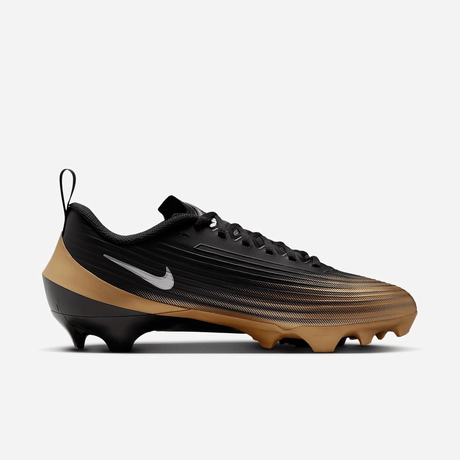 Nike Vapor Speed 3 Football Cleats (FB3303-003, Black/Metallic Gold/White) Size 6.5