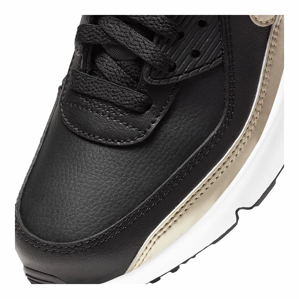 Nike Youth Air Max 90 LTR GS CD6864 008 Black/Metallic Gold - Size 5Y