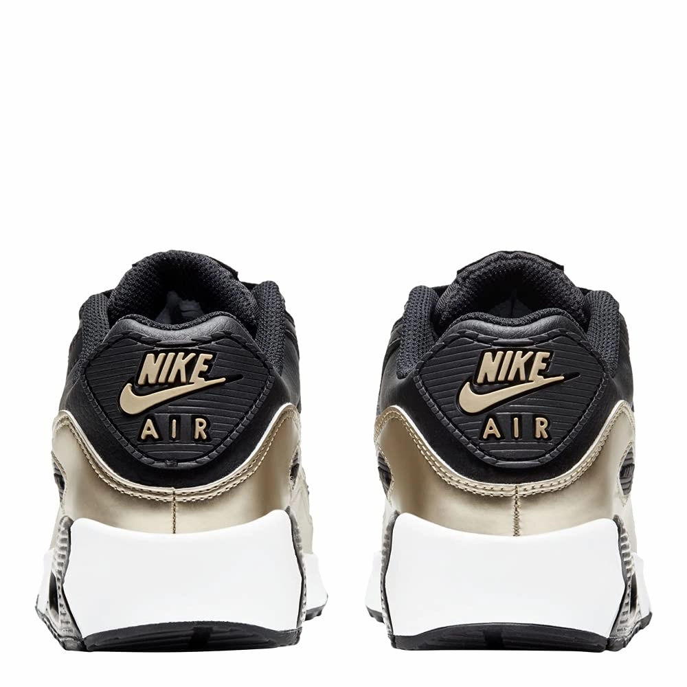 Nike Youth Air Max 90 LTR GS CD6864 008 Black/Metallic Gold - Size 5Y