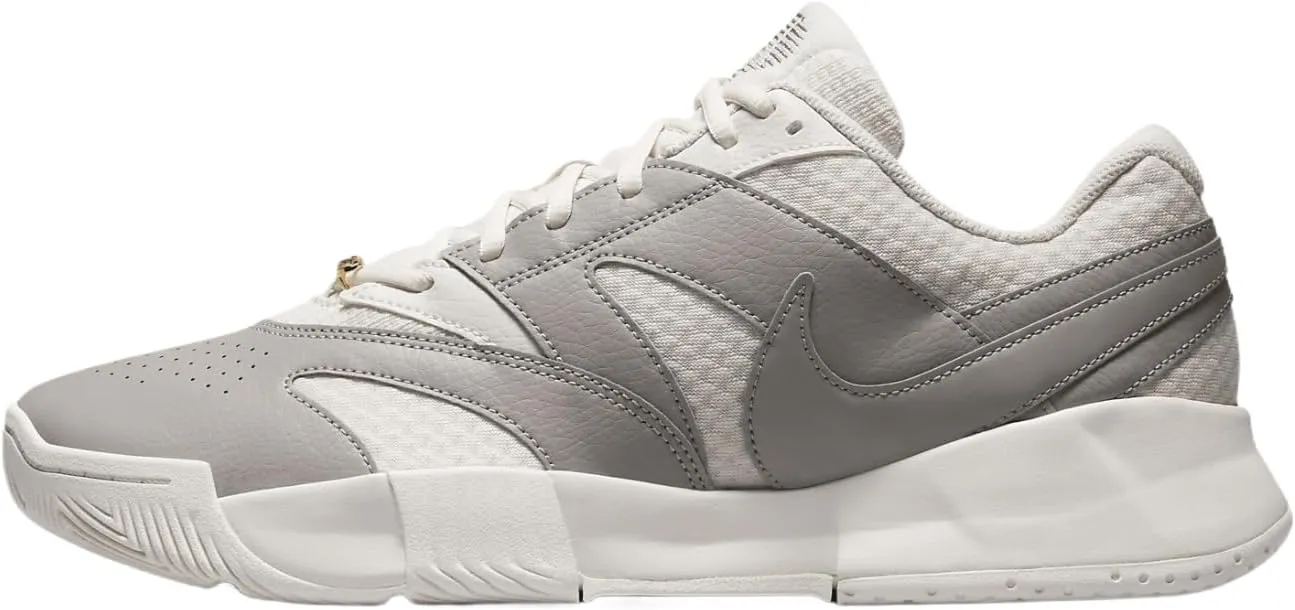 NikeCourt Lite 4 Premium Men's Hard Court Tennis Shoes (FZ1220-001, Phantom/College Grey/Metallic Pewter)