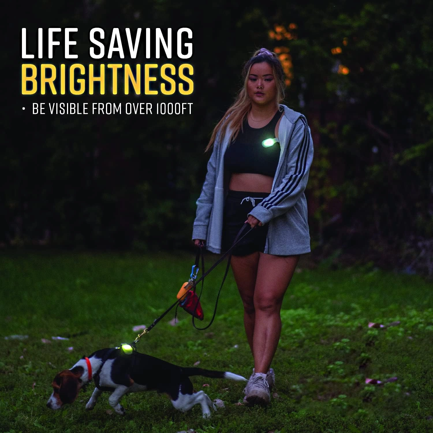 Nursing Night Light Clip-On Flashlight LED Flashlight - Hands-Free, Strong Magnetic, Walking, Running, Outdoor, Emergency Clothing, Built-In Battery