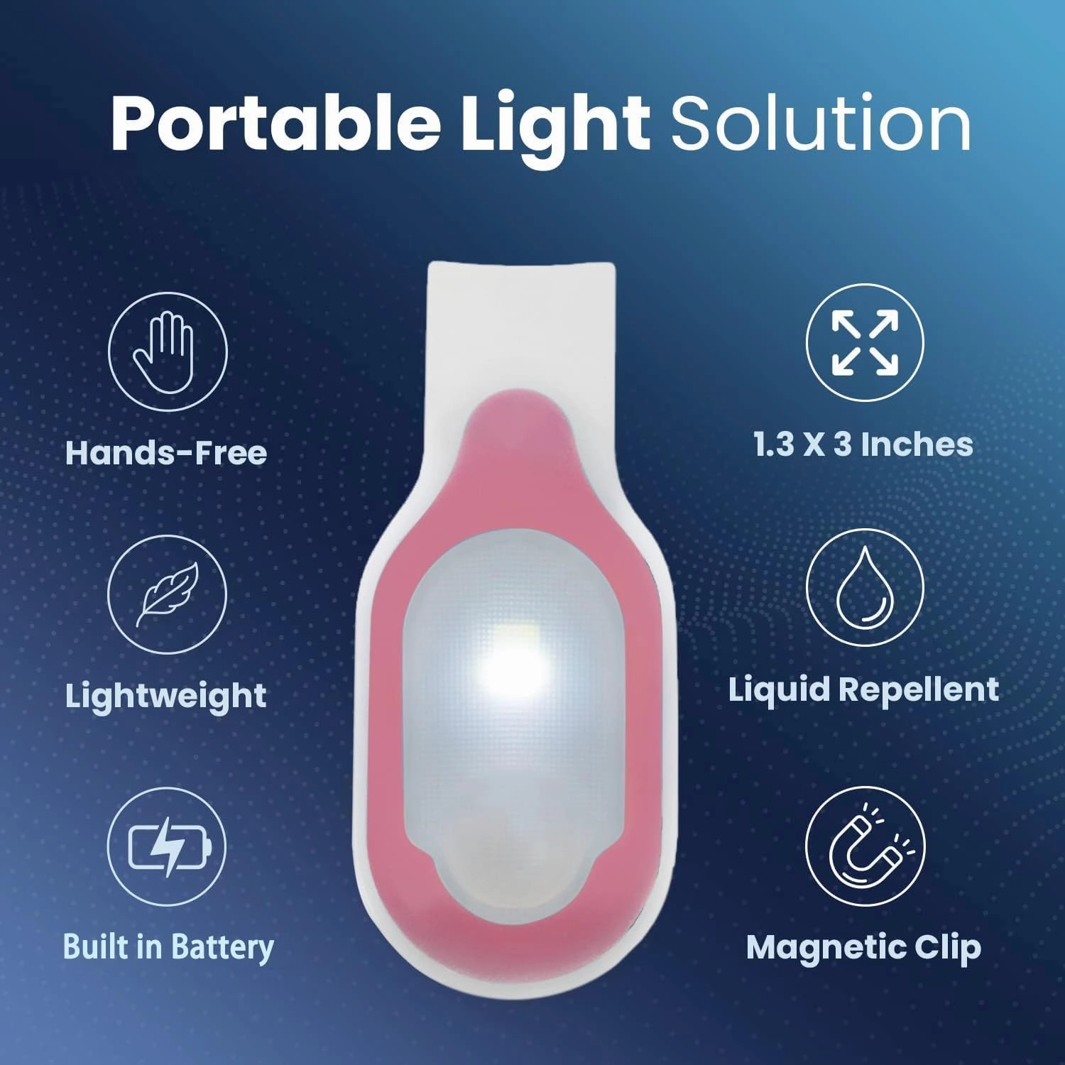 Nursing Night Light Clip-On Flashlight LED Flashlight - Hands-Free, Strong Magnetic, Walking, Running, Outdoor, Emergency Clothing, Built-In Battery