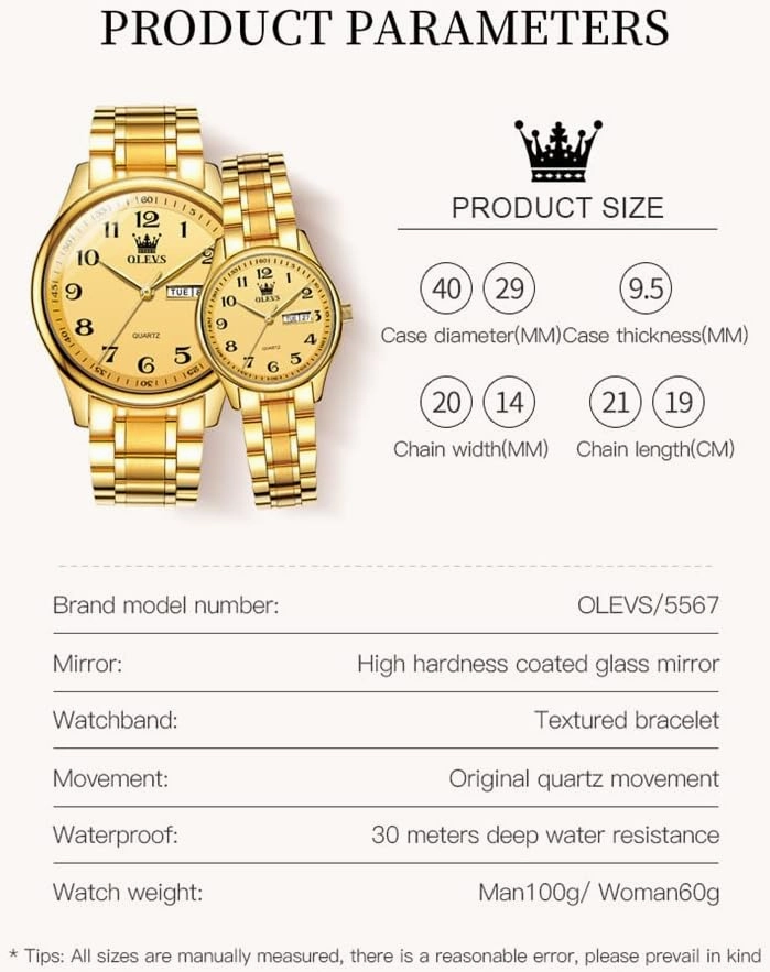 OLEVS Watch for Men Stainless Steel Business Dress Analog Quartz Men Watch Large Face Day Waterproof Luminous Classic Wrist Watch
