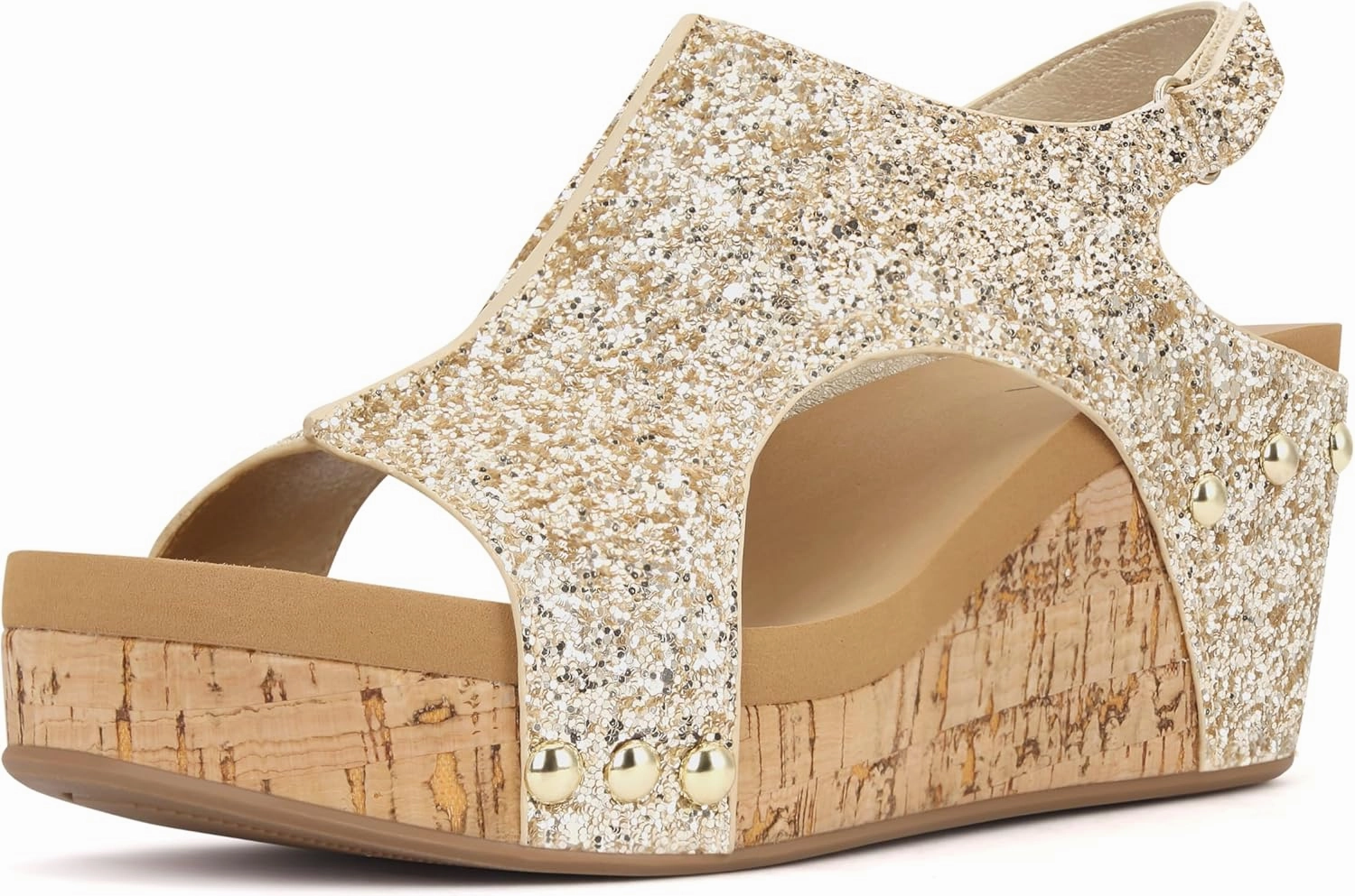 PARTY Women's Wedge Sandals With Buckle Ankle Strap for Dressy Summer