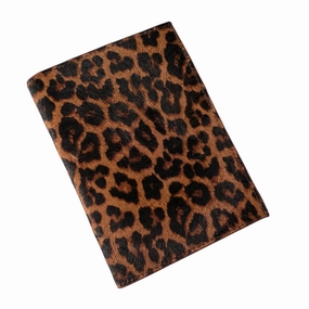 Passport Holder Recycled Leather   - Leopard