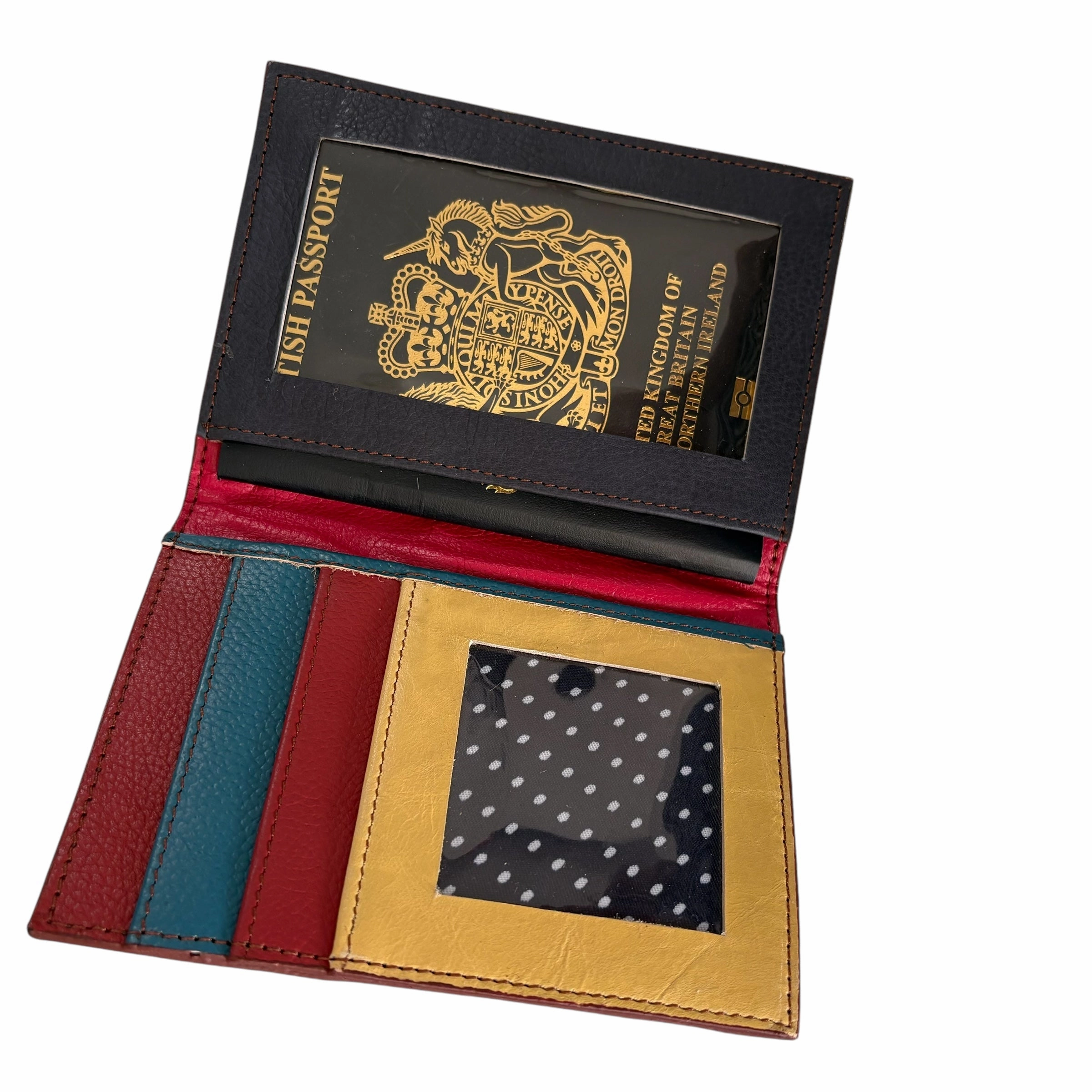 Passport Holder Recycled Leather   - Leopard