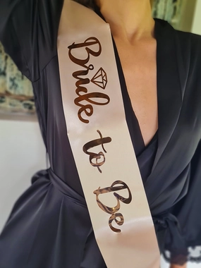 Peach Bride to be sash
