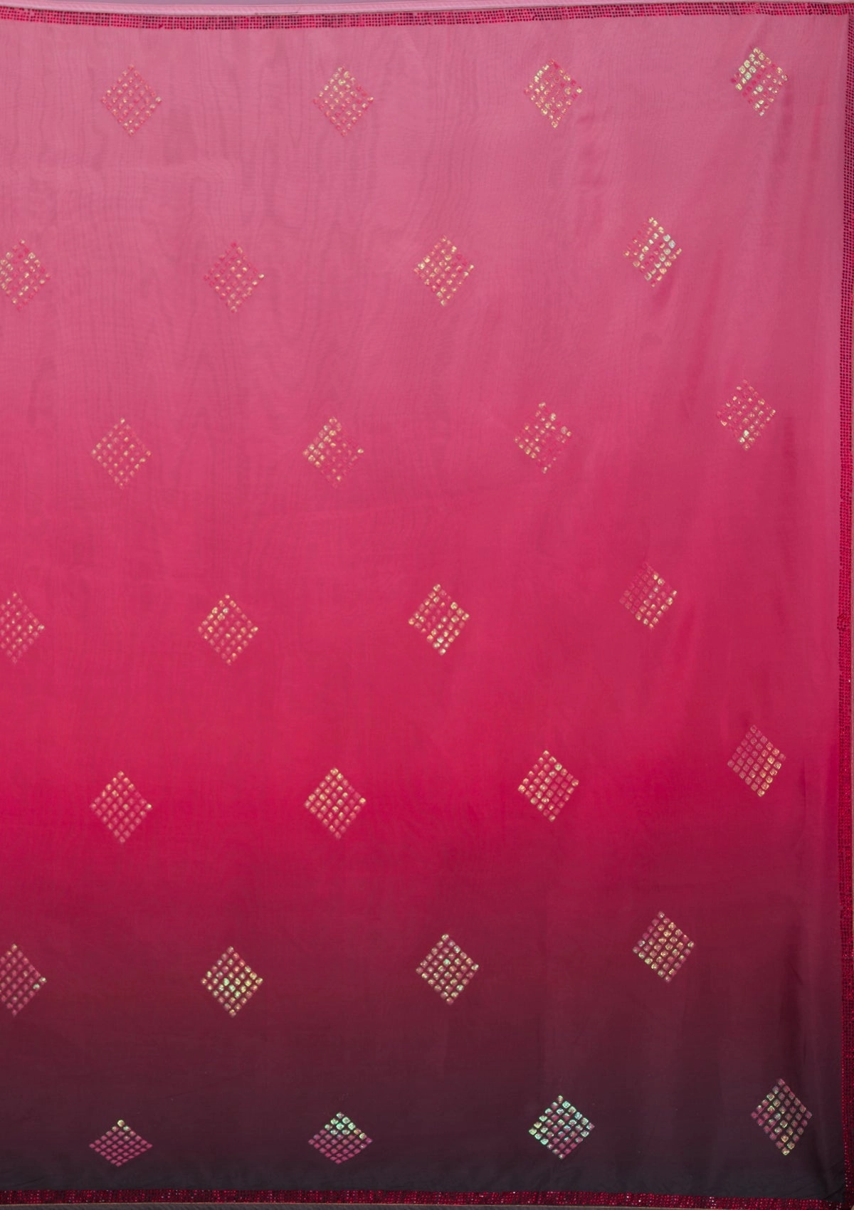 Peach Swarovski Satin Saree
