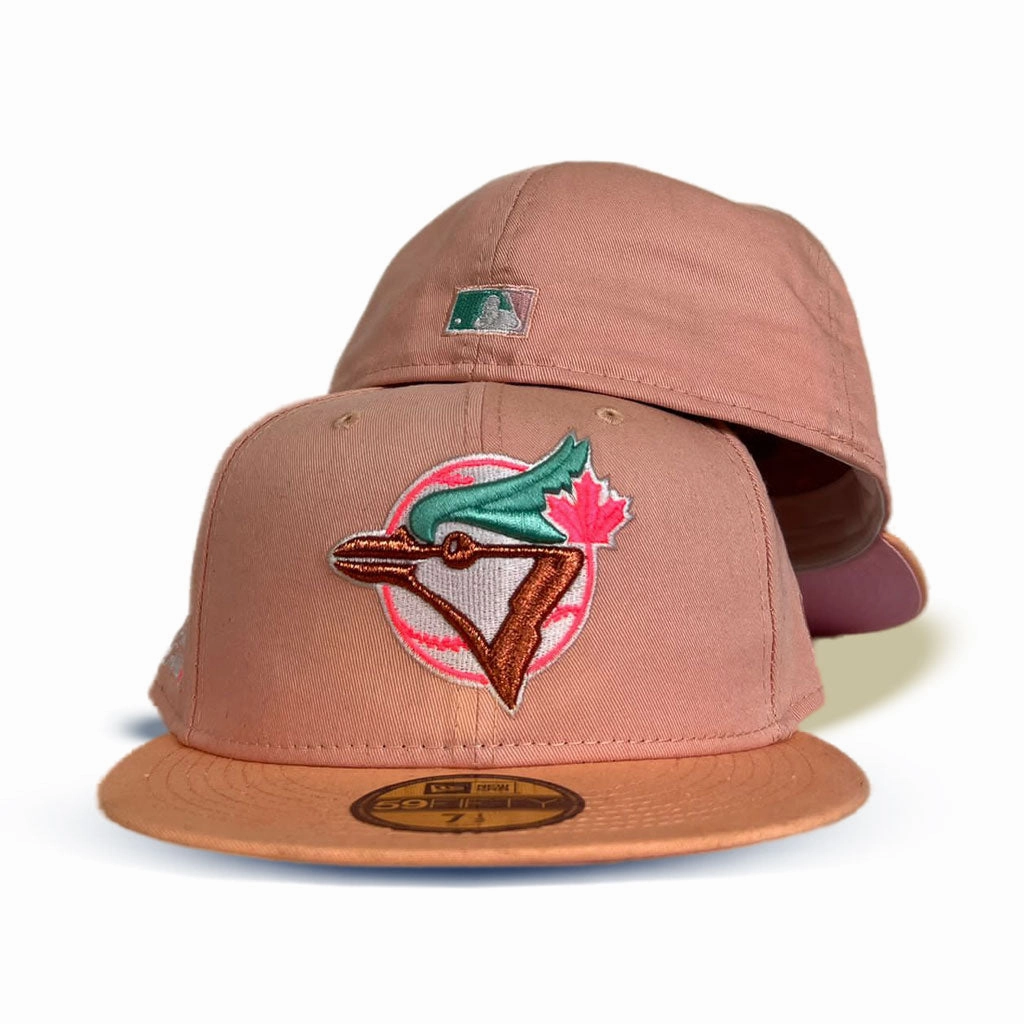 Peach Toronto Blue jays Blush Visor Pink Bottom 1991 All Star Game Side Patch New Era 59Fifty Fitted
