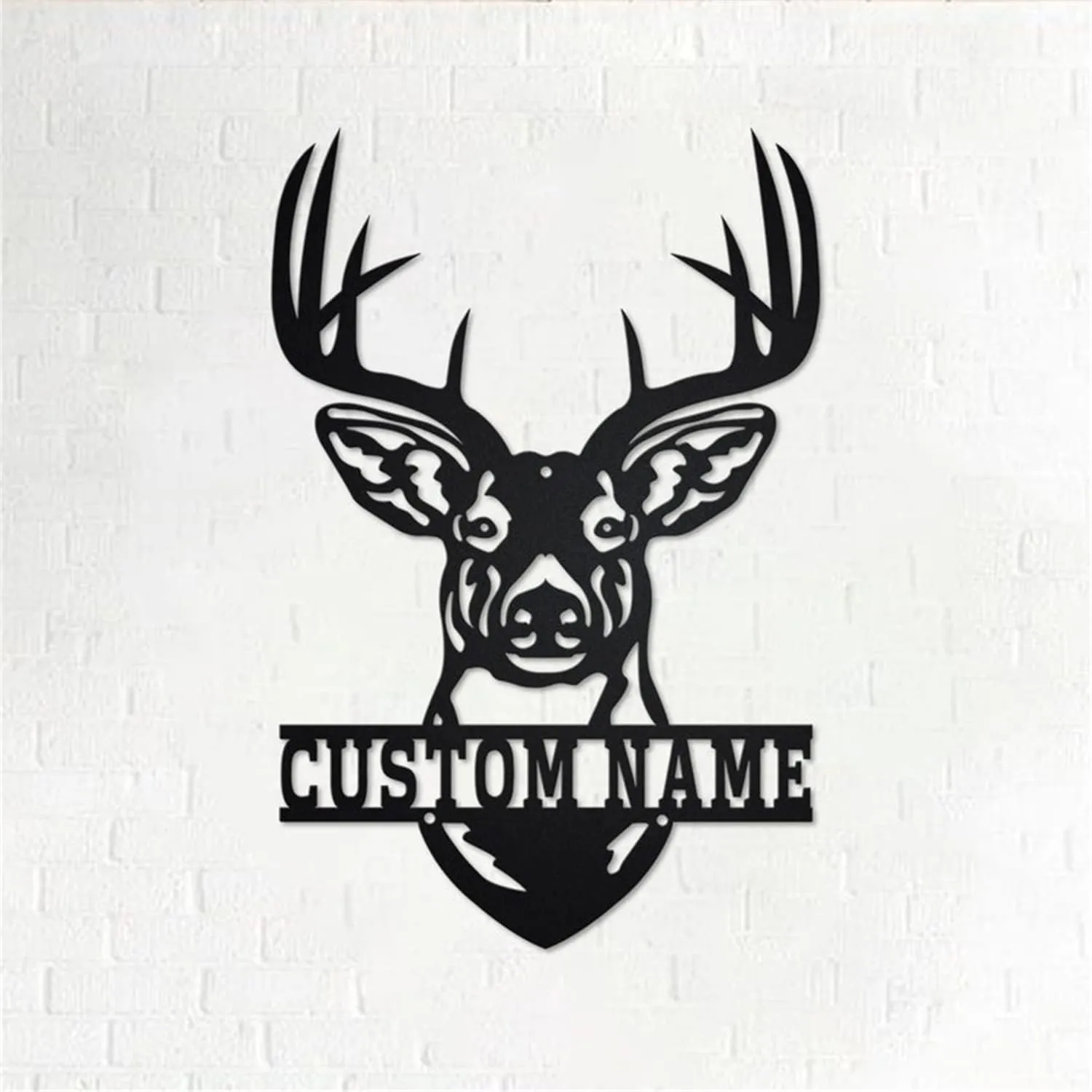 Personalized Deer Head Metal Wall Art,Custom Deer Hunter Last Name Signs for Home,Deer Hunting Monogram Wall Decor,Outdoor Signs,Metal Wall Decor,Funny Housewarming Gifts 8-22"