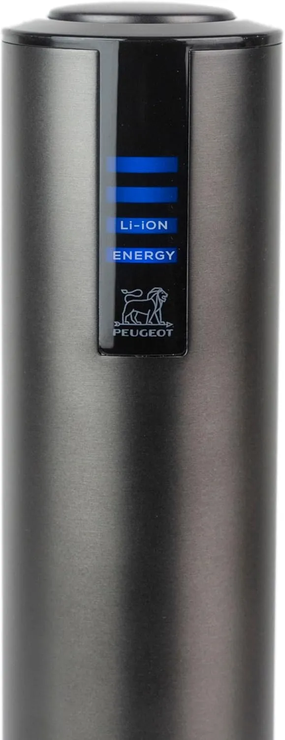 Peugeot Elis Touch Rechargeable Electric Corkscrew With Foil Cutter, Carbone