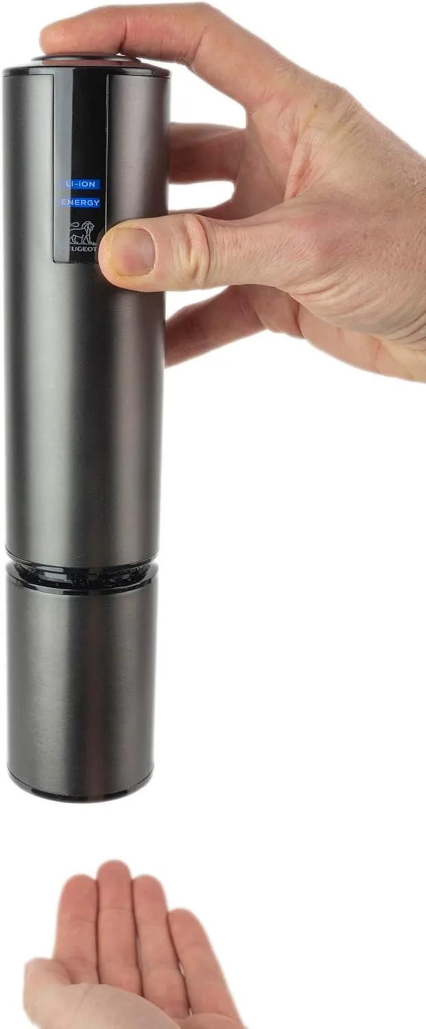 Peugeot Elis Touch Rechargeable Electric Corkscrew With Foil Cutter, Carbone