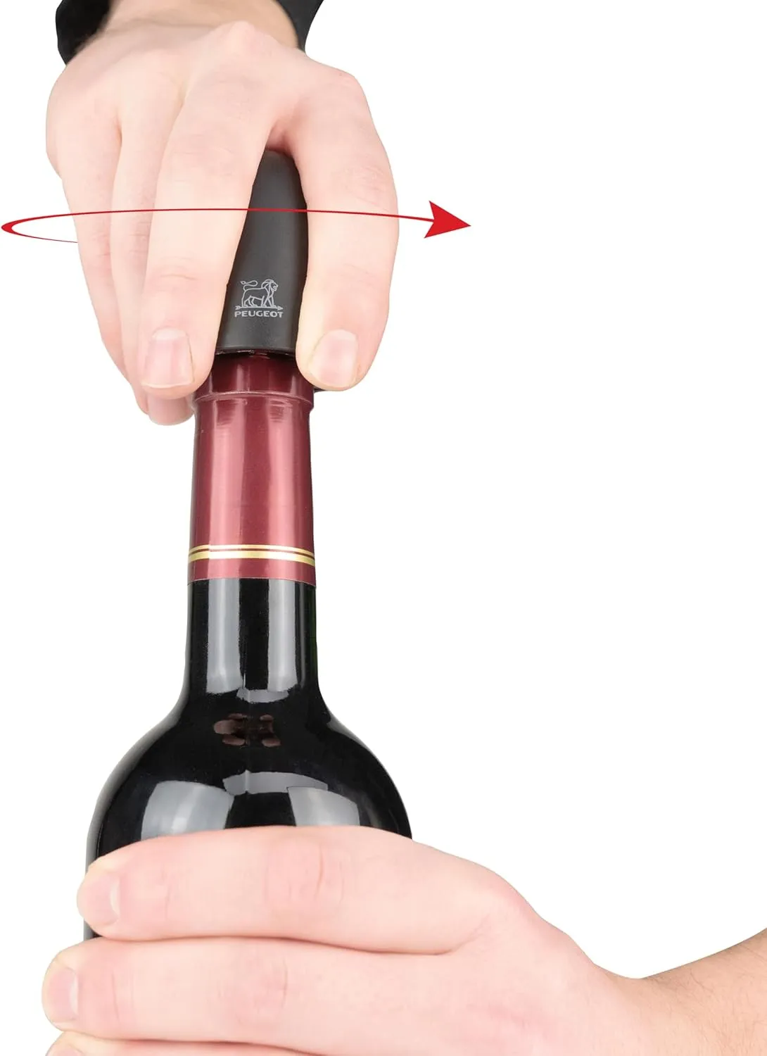 Peugeot Elis Touch Rechargeable Electric Corkscrew With Foil Cutter, Stainless Steel