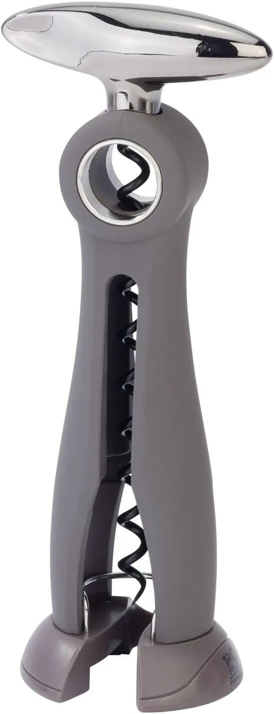 Peugeot - Salma Continuous Turn Corkscrew - Bottle Opener with Foil Cutter Base, Grey, 7.5 inches