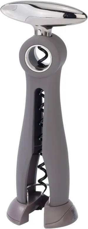 Peugeot - Salma Continuous Turn Corkscrew - Bottle Opener with Foil Cutter Base, Grey, 7.5 inches