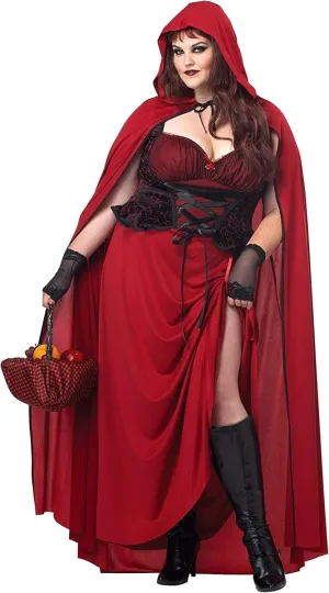 Plus Size Dark Red Riding Hood Costume
