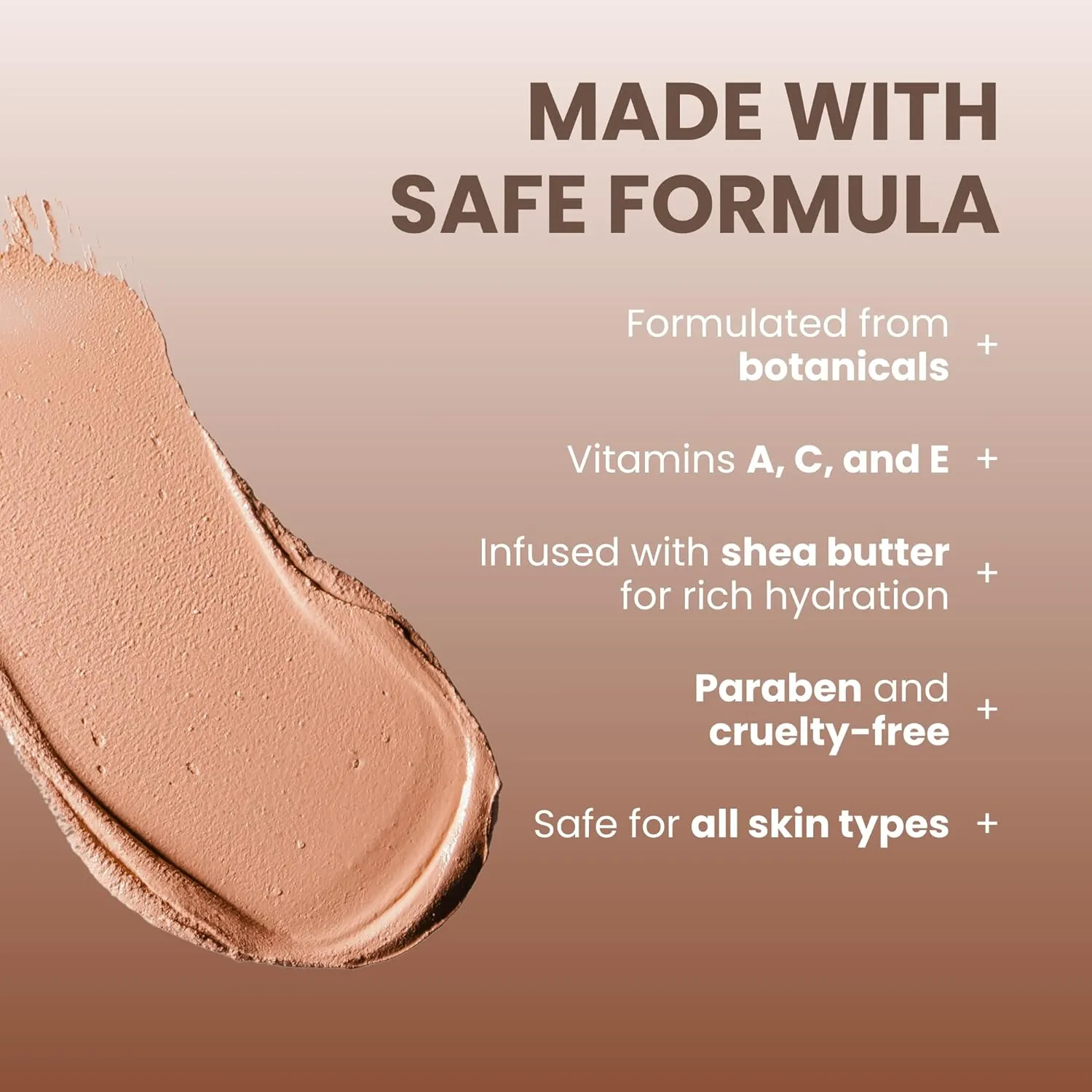 POISE Makeup HD Crème Lip and Cheek Compact | Long Lasting Cheek Blusher and Lip Stain Lipstick in One Hydrating for Skin Infused w/Shea Butter, AMBER ROSE