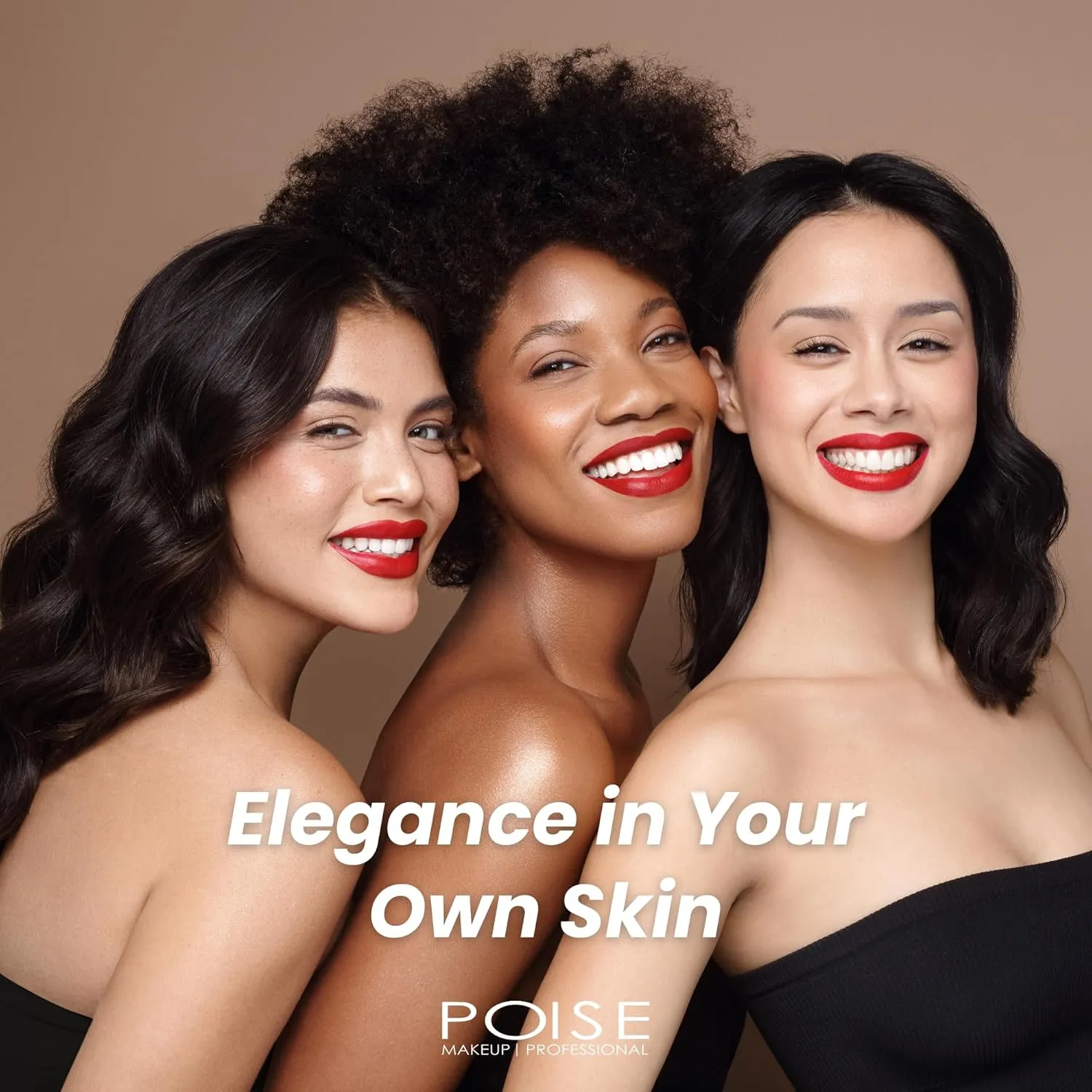 POISE Makeup HD Crème Lip and Cheek Compact | Long Lasting Cheek Blusher and Lip Stain Lipstick in One Hydrating for Skin Infused w/Shea Butter, AMBER ROSE