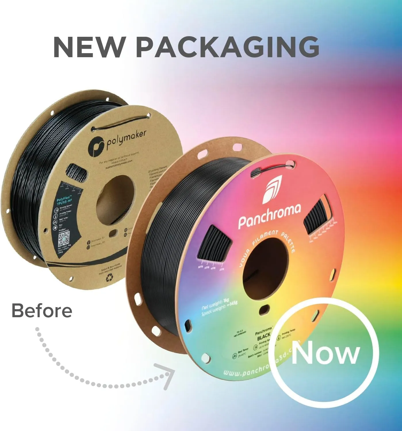 Polymaker Panchroma Metallic PLA Filament, Metallic Gold 1.75mm 3D Printing Filament, 3D Printer PLA Filament, Fit Most FDM 3D Printers, 1kg Spool (2.2lbs)