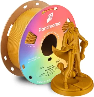 Polymaker Panchroma Metallic PLA Filament, Metallic Gold 1.75mm 3D Printing Filament, 3D Printer PLA Filament, Fit Most FDM 3D Printers, 1kg Spool (2.2lbs)