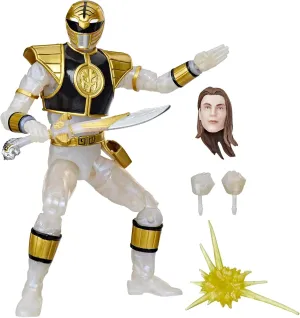 Power Rangers Lightning Collection 6-Inch Mighty Morphin Metallic White Ranger Collectible Action Figure Toy with Accessories, F3952