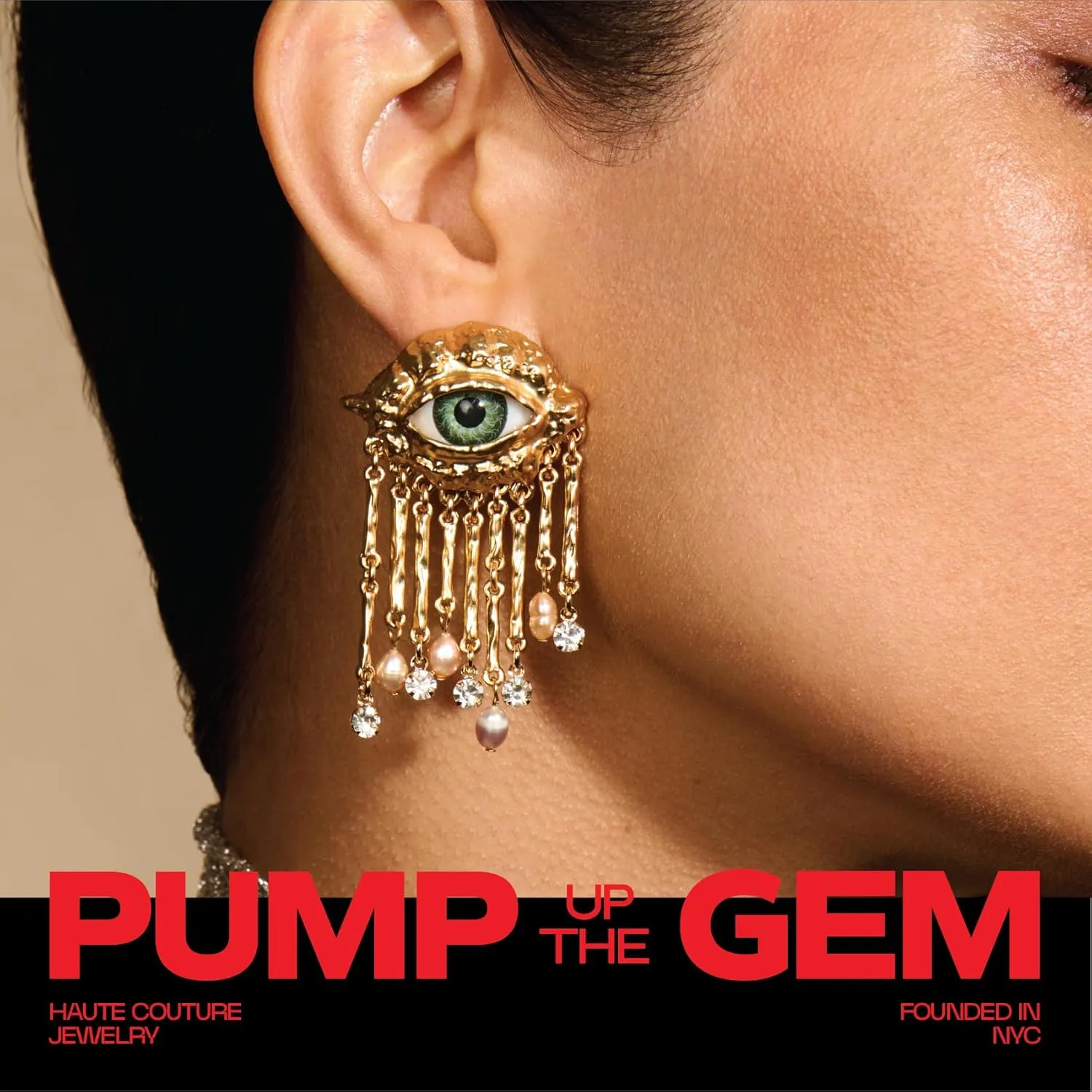 Premium Quality | 18K Gold Plated Evil Eye Earrings for Women | Real Freshwater Pearls | Haute Couture Aesthetics | Pump Up The Gem | US Brand |