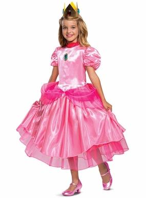 Princess Peach Girls Licensed Super Mario Costume