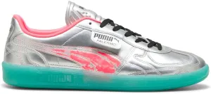 PUMA Mens Palermo Newgenfooty Metallic Lace Up Sneakers Shoes Casual - Green, Pink, Silver - Size 7 M
