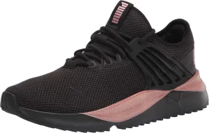 PUMA womens Pacer Future Sneaker, Puma Black-rose Gold, 6 US