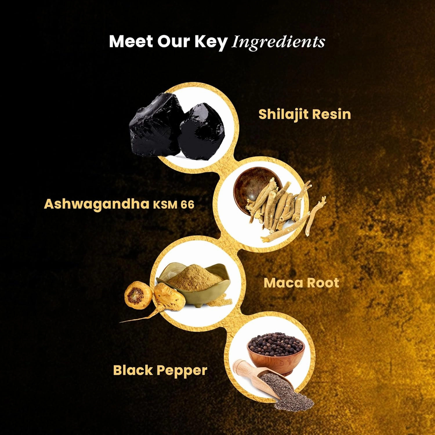 Pure Himalayan Organic Shilajit Resin Extract for Men & Women- 100% Natural Ashwagandha Black Pepper Shilajit Resin for Men Women Gold Ayurvedic,Fulvic Acid 85   Trace Minerals, 50 Servings, 40 Grams