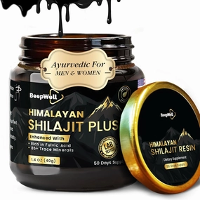 Pure Himalayan Organic Shilajit Resin Extract for Men & Women- 100% Natural Ashwagandha Black Pepper Shilajit Resin for Men Women Gold Ayurvedic,Fulvic Acid 85   Trace Minerals, 50 Servings, 40 Grams