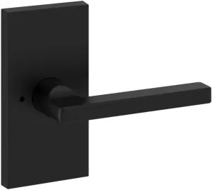 PV.SQU.CFR.190.6L.DS Square / Contemporary 5 inch Rose Privacy - Satin Black (A)