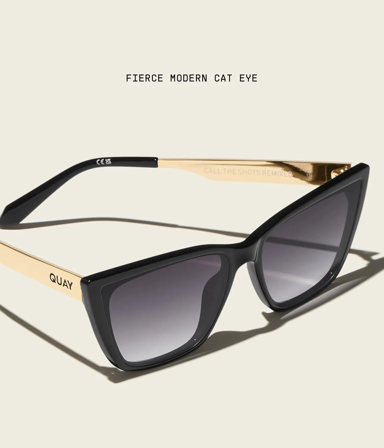 Quay - Womens Sunglasses, Cat Eye Lenses with UV Protection (Call The Shots Remixed)