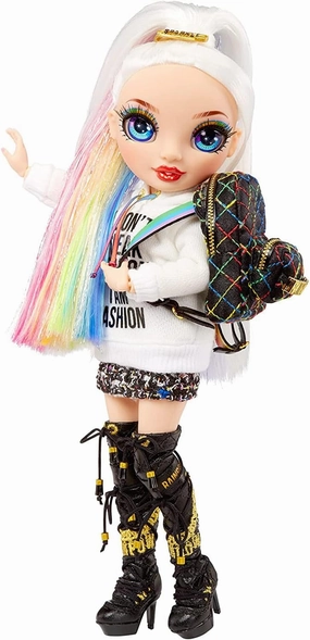 Rainbow High Jr High Series 2 Amaya Raine- 9" Rainbow Posable Fashion Doll with Designer Accessories and Open/Close Backpack. Great Toy Gift for Kids Ages 6-12 Years Old & Collectors