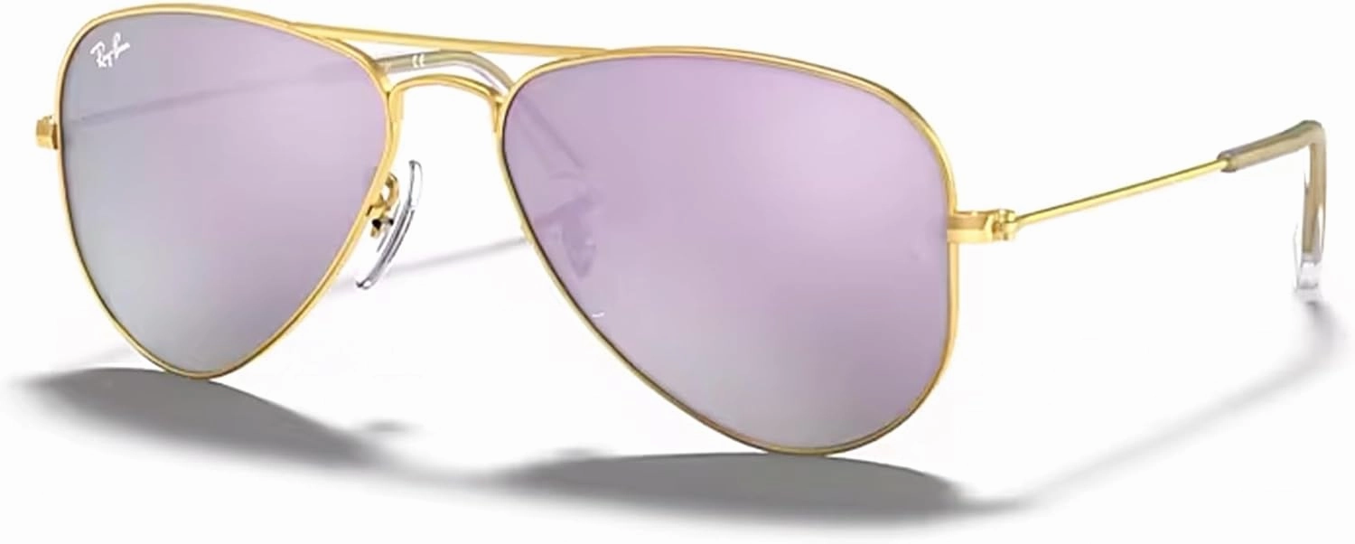 Ray-Ban Junior Kids' Aviator RJ9506S Aviator Sunglasses for Junior Kids'   BUNDLE With Designer iWear Eyewear Kit