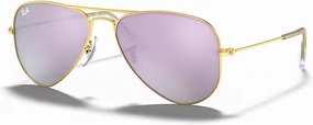 Ray-Ban Junior Kids' Aviator RJ9506S Aviator Sunglasses for Junior Kids'   BUNDLE With Designer iWear Eyewear Kit