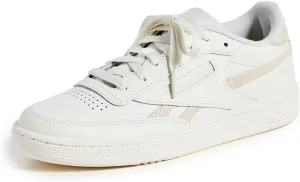 Reebok Women's Club C Revenge Sneaker, Chalk/Alabaster/Gold Metallic, 5