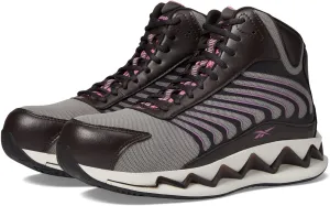 Reebok Women's Rb239 Zig Elusion Heritage Work Construction Shoe Dark Brown Safety