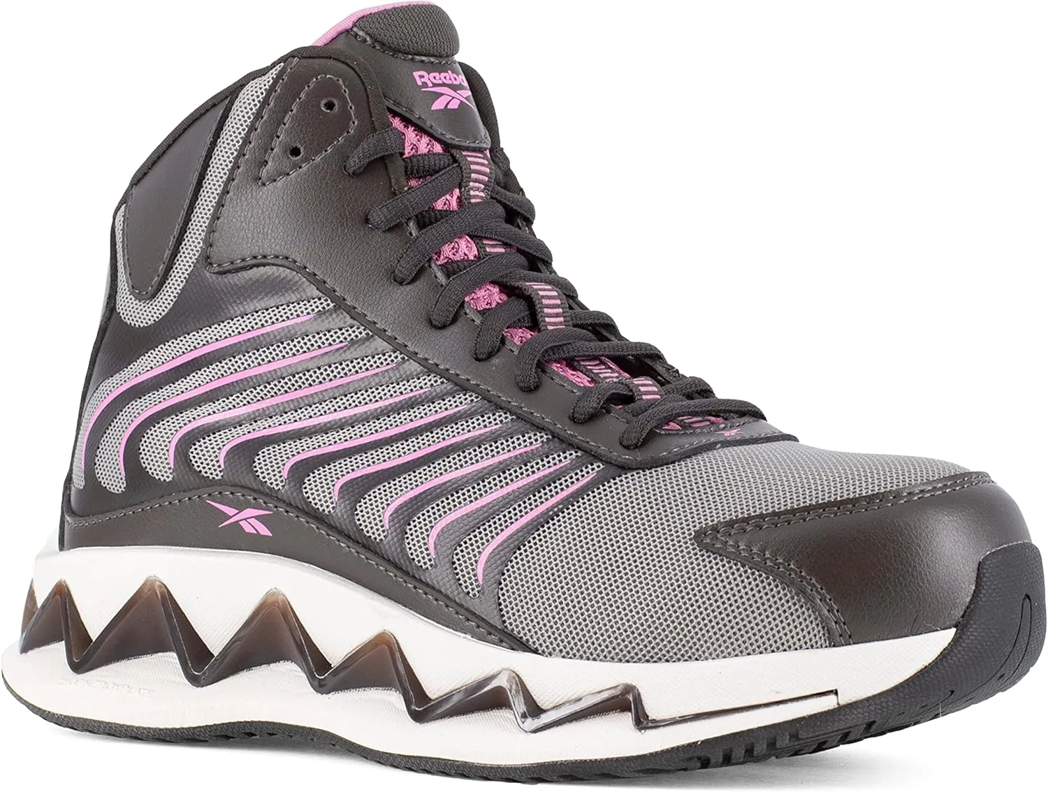 Reebok Women's Rb239 Zig Elusion Heritage Work Construction Shoe Dark Brown Safety